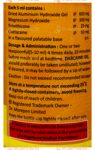 Dabcaine Orange Flavour Sugar Free Gel 200ml